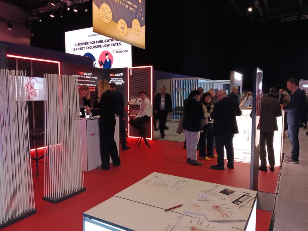 People visiting the P&F booth at PCR London Valves