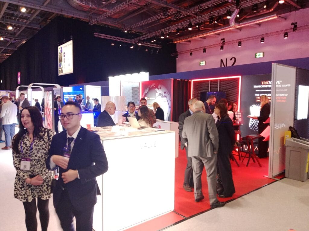 People visiting the P&F booth at PCR London Valves